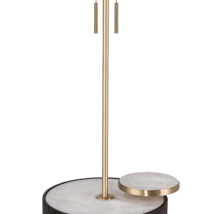 Theo 21" Two Lights Floor Lamp, Ebony