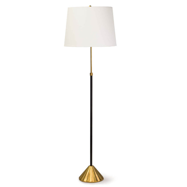 Parasol 18" One Light Floor Lamp, Gold Leaf