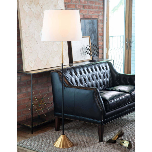 Parasol 18" One Light Floor Lamp, Gold Leaf