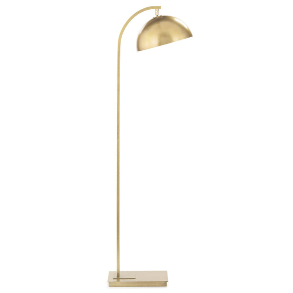 Otto 12" One Light Floor Lamp, Natural Brass