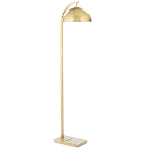 Otto 12" One Light Floor Lamp, Natural Brass