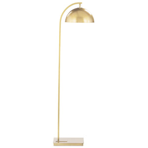 Otto 12" One Light Floor Lamp, Natural Brass