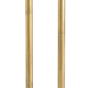 Happy 11" Two Lights Floor Lamp, Natural Brass