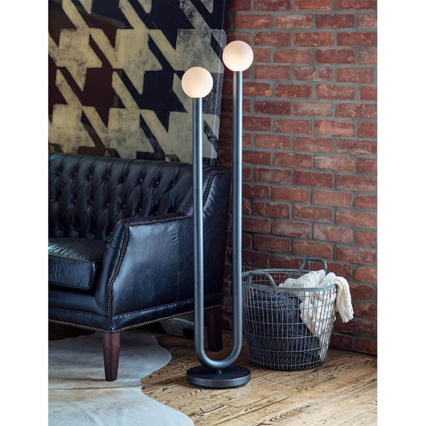 Happy 11" Two Lights Floor Lamp, Oil Rubbed Bronze