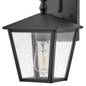 Mesa 7" One Light Medium Wall Mount Lantern, Black