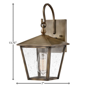 Mesa 7" One Light Medium Wall Mount Lantern, Burnished Bronze