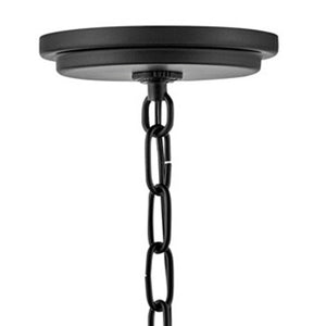 Mesa 11" Three Lights Medium Hanging Lantern, Black