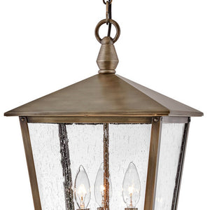 Mesa 11" Three Lights Medium Hanging Lantern, Burnished Bronze