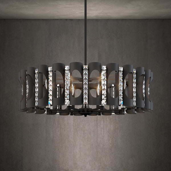 Twilight 31'' Eight Light Pendant, Antique Silver with Clear Optic Crystal - Main Product Image.jpg