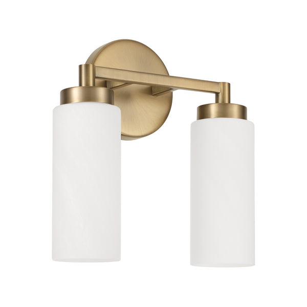 Sasha 11.25" Two Light Vanity, Aged Brass