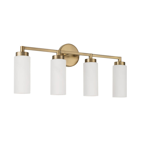 Sasha 27.5" Four Light Vanity, Aged Brass