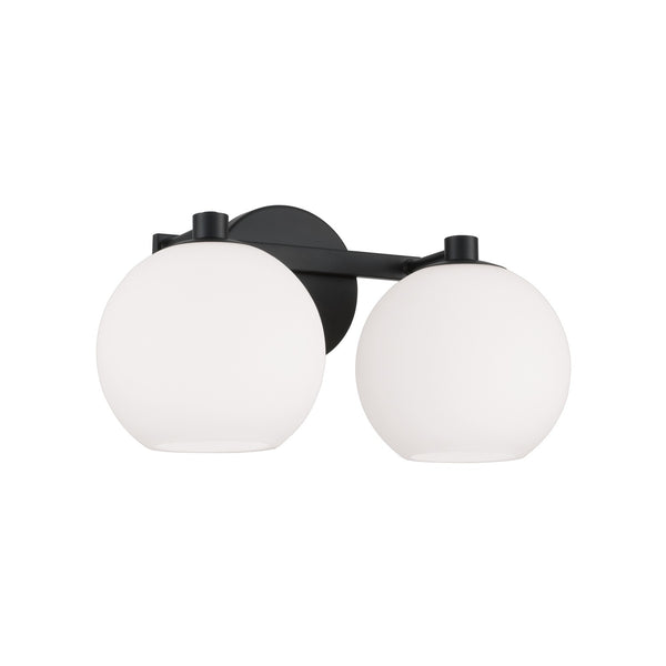 Cahya 14.75" Two Light Vanity, Matte Black