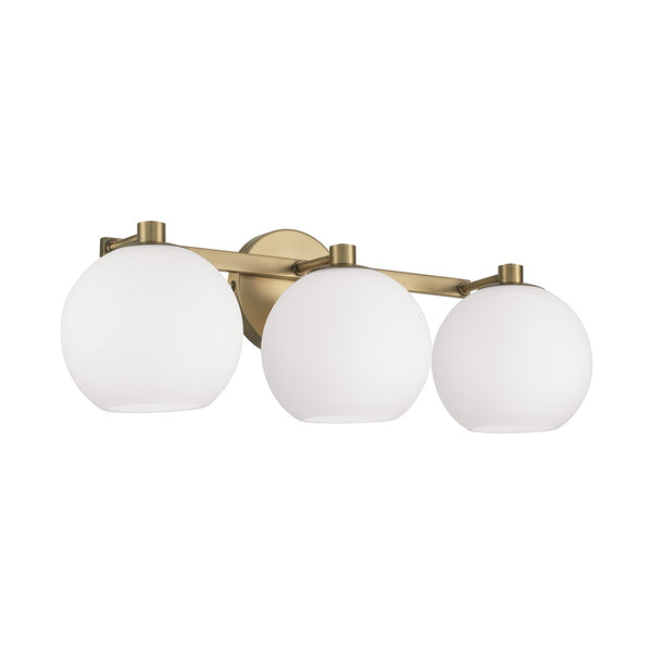 Cahya 22.75" Three Light Vanity, Aged Brass