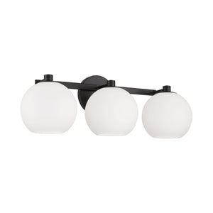 Cahya 22.75" Three Light Vanity, Matte Black