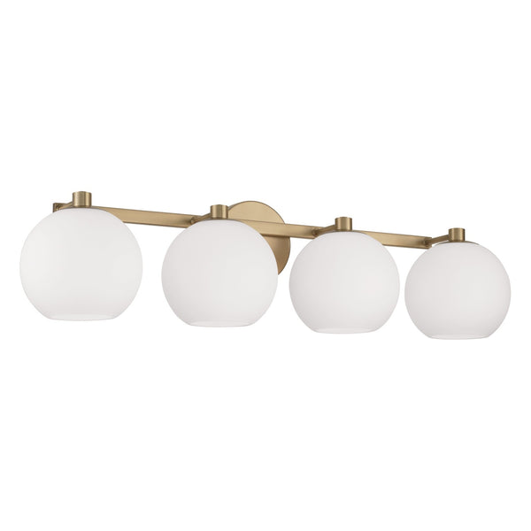 Cahya 31" Four Light Vanity, Aged Brass