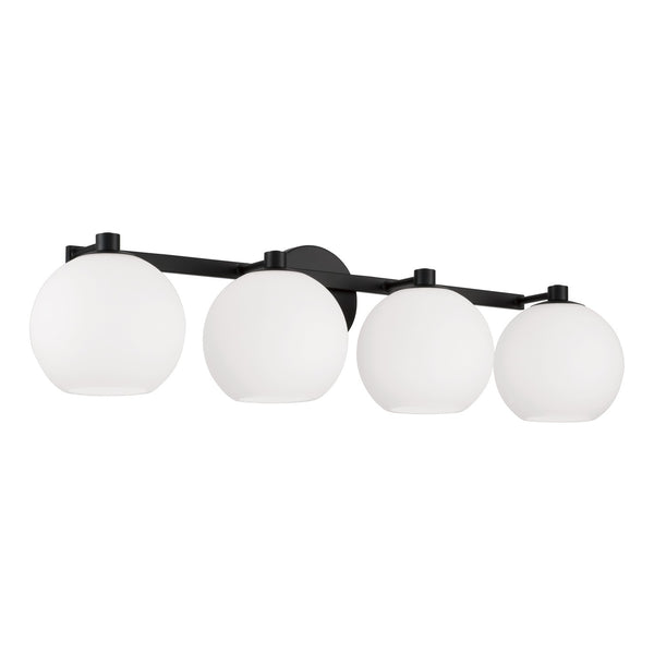 Cahya 31" Four Light Vanity, Matte Black