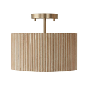 Reid 12.5'' One Light Semi-Flush Mount, White Wash and Matte Brass - Main Product Image.jpg
