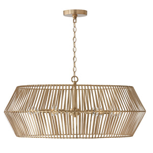 Kara 31'' Six Light Chandelier, Matte Brass - Main Product Image.jpg