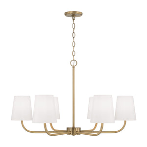 Brady 34.5'' Six Light Chandelier, Aged Brass - Main Product Image.jpg