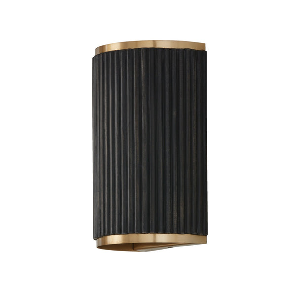 Reid 7.5'' Two Light Wall Sconce, Black Stain and Matte Brass - Main Product Image.jpg