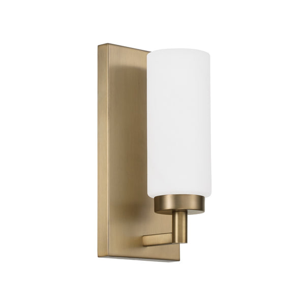 Sasha 5" One Light Wall Sconce, Aged Brass