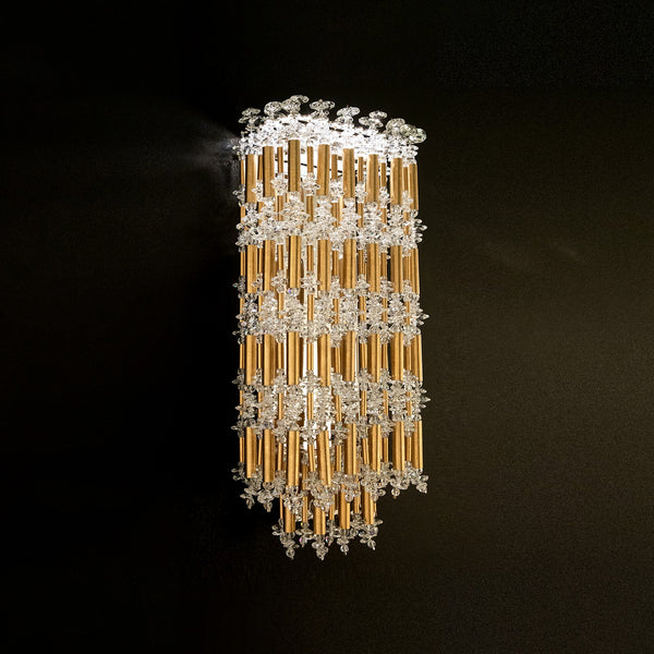 Tahitian 5'' LED Wall Sconce, Heirloom Gold with Clear Optic Crystal - Main Product Image.jpg