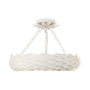 Laurel 18'' Six Light LED Semi Flush Mount, Matte White - Main Product Image.jpg