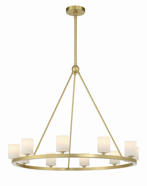 Araceli 34.75'' 10 Light LED Chandelier, Soft Brass White - Main Product Image.jpg