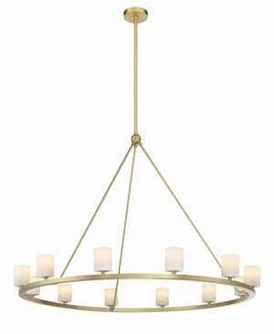 Araceli 46.75'' 12 Light LED Chandelier, Soft Brass White - Main Product Image.jpg