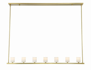 Araceli 4.25'' 7 Light LED Chandelier, Soft Brass White - Main Product Image.jpg