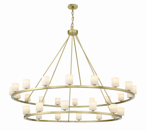 Araceli 58.75'' 30 Light LED Chandelier, Soft Brass White - Main Product Image.jpg