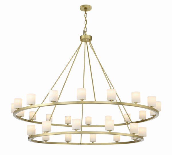 Araceli 58.75'' 30 Light LED Chandelier, Soft Brass White - Main Product Image.jpg