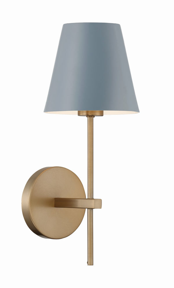 Xavian 6'' One Light Wall Sconce, Gold / Blue - Main Product Image.jpg
