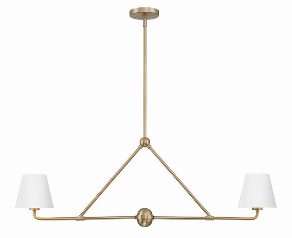Xavian 6'' Two Light Chandelier, Gold / White - Main Product Image.jpg