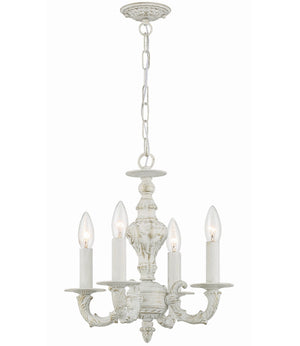 Maison Parisienne 13.5'' Four Light Mini Chandelier, Antique White - Main Product Image.jpg