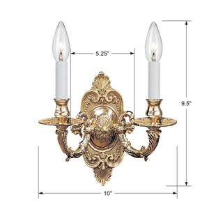 Gild 10'' Two Light Wall Sconce, Polished Brass - Alternate Product Image 1.jpg