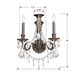 Consuela 15'' Two Light Wall Sconce, English Bronze - Alternate Product Image 1.jpg