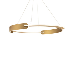 FM Modern 29'' LED Pendant Chandelier, Aged Brass - Main Product Image.jpg