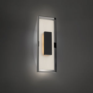 FM Modern 22'' LED Outdoor Wall Sconce, Black/Brushed Nickel - Main Product Image.jpg