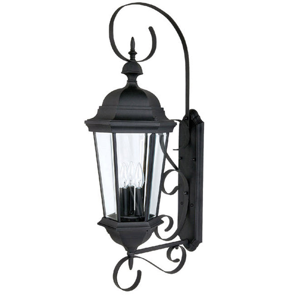 Hadley 36'' Three Light Outdoor Wall Lantern, Black - Main Product Image.jpg