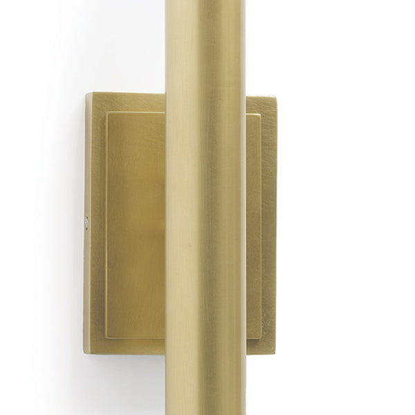 Redford 4" Two Lights Sconce, Natural Brass