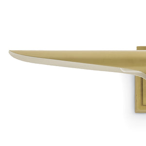 Redford 22" Two Lights Small Picture Light, Natural Brass