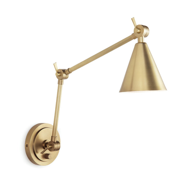 Sal 5" One Light Sconce, Natural Brass