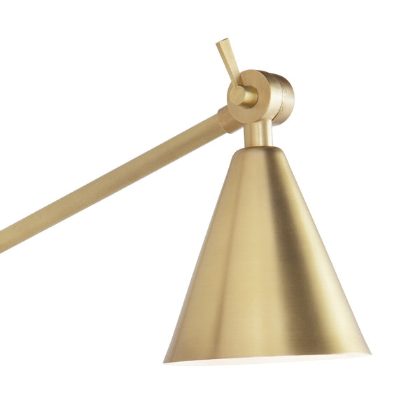 Sal 5" One Light Sconce, Natural Brass
