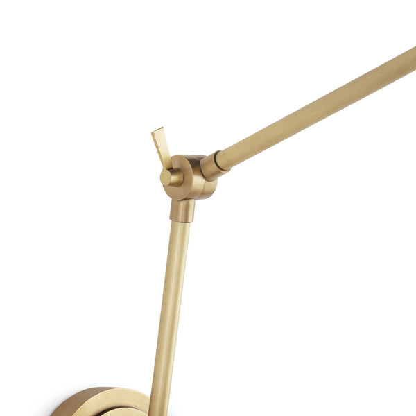 Sal 5" One Light Sconce, Natural Brass