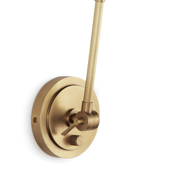 Sal 5" One Light Sconce, Natural Brass