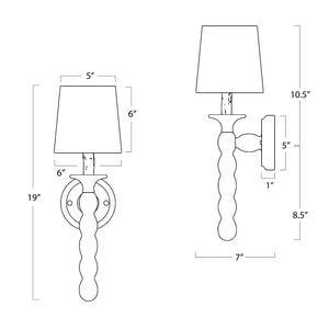 Perennial 6" One Light Sconce, White
