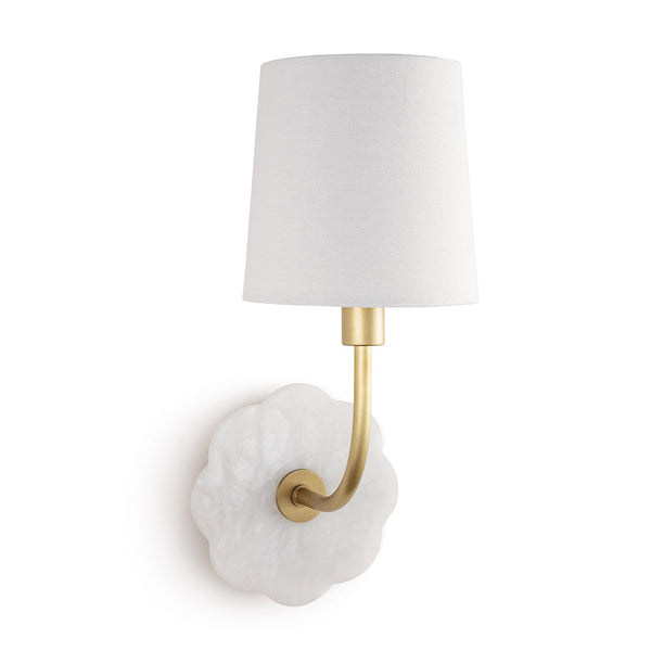 Camilla 6" One Light Bent Arm Sconce, Natural Stone