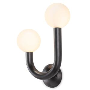 Happy 11" Two Lights Sconce Left Side, Oil Rubbed Bronze
