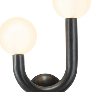 Happy 11" Two Lights Sconce Left Side, Oil Rubbed Bronze